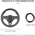 15 Inch Car Steering Wheel Cover, Universal Elastic Stretch Breathable Anti-Slip Leather Without Inner Ring, Auto Accessories Steering Wheel Prote...