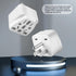 2 Pack US Travel Plug Adapter, EU,UK,AU,in,CN,JP,Asia,Italy,Brazil to USA (Type B), 3 Prong Grounded USA Wall Plug Wall Outlet Power Charger Conve...