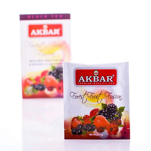 Akbar Flavoured Teas With Real Fruit Pieces - 20 Foil Tea Bags (Forest Fruit Fusion)...