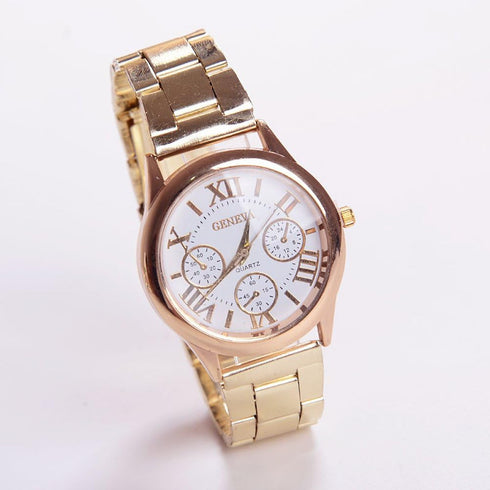 Weicam Women Girls Wholesale 2 Pack Watch Set Roman Numerals Dial with 3 Decorated Small Sub-dials Men Business Stainless Steel Quartz Analog Wris...