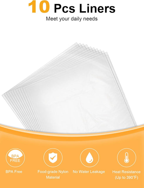 SMARTAKE Slow Cooker Liners, Crockpot Liner 13"x 21" Crockpot Liners Disposable Crock Pot Bags, Fit 3QT to 8QT for Slow Cooker, Crockpot, Cooking ...