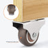 Mini Fixed Caster Wheels 1 Inch Low Profile Small Casters with Screws, Steel Top Plate, Silent Ball Bearing Rubber Rolling Caster Wheels for Furni...
