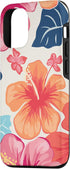 iPhone 15 Pro Hibiscus Flower, Summer Floral Hawaiian Pattern, Flowers Case...