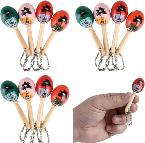 Maraca Keychains 12 Pc - Fiesta Cinco De Mayo Party Favors...