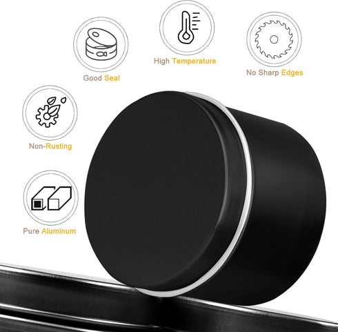 DINGPAI Candle Tin 18 Pcs, 4oz Candle Containers for DIY Candle Making, Black Color, Arts & Crafts, Storage and Holiday Gifts...