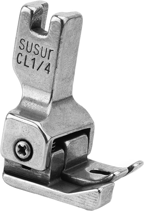 Othmro 1Pcs Industrial Sewing Machines CL Left Side Edge Guide Compensating Presser Foot Metal Presser Feet Sewing Presser Foot 1/4inch for Replac...