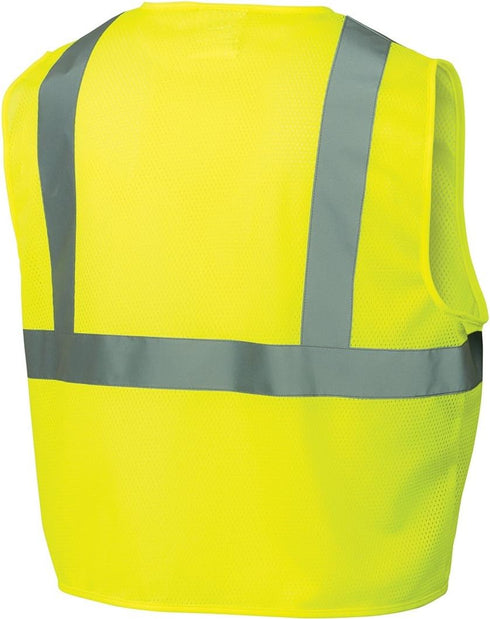 Pyramex RVZ21 Series Safety Vest Class 2 Economy Vest Hi Vis Lime Medium...