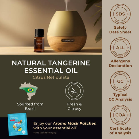 Gya Labs Tangerine Essential Oil for Diffuser - 0.34 Fl Oz - 100% Pure Natural Tangerine Oil for Skin, Massage, DIY Fragrances & Candle Making - Z...