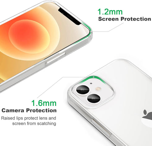 JJGoo Compatible with iPhone 12 mini Case, Soft Transparent Shockproof Protective Slim Thin Bumper Phone Cover, Clear...