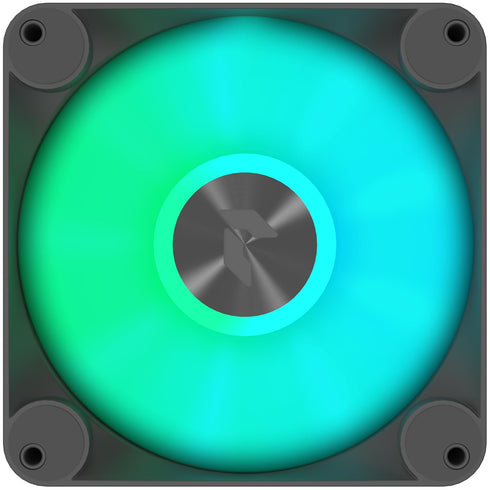 FP1-120 Black Performance ARGB Fan, 120mm, 30mm Frame Width, PWM 500-1600 RPM, High Air Flow, Hydraulic Bearing, Thick Shock-Absorbing Pad, for PC...