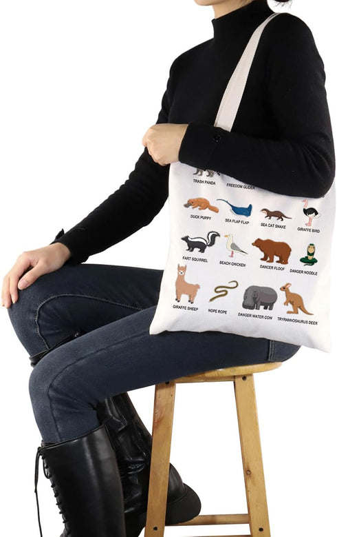 G2TUP Zoology Lover Gift Animals Of The World Tote Bag Zoo Keeper Zookeeper Handbag Animal Lover Gift...