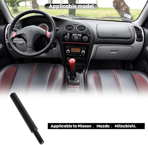 4" Black Aluminum Car Gear Shift Knob Extender Extension Lever, M10X1.25 Manual Gear Shifter Lever for Nissan 370Z 2009-2017...