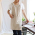 NEWGEM Japanese Linen Cross Back Kitchen Cooking Aprons for Men with Pockets for Baking Painting Gardening Cleaning Khaki...