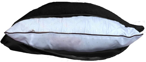 Extra Soft Jersey Knit Pillow Cases, Standard Size with Hidden Zipper, Soft Than Cotton, Pack of 2, Black...