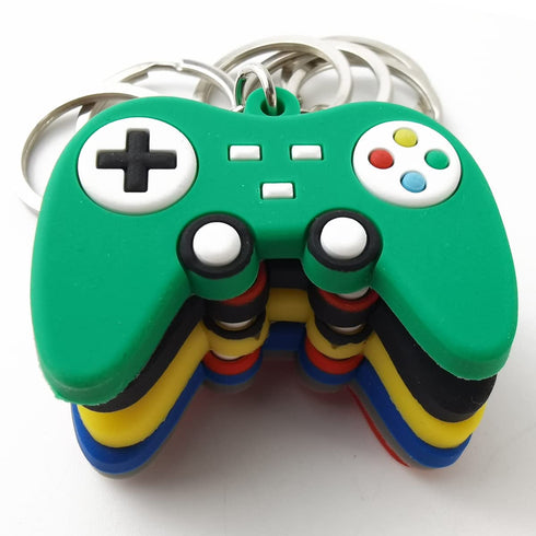 NSBELL 24PCS Video Game Controller Keychains in 6 Colors Video Game Party Controller Handle Key Ring Game Controller Keychain for Video Game Party...
