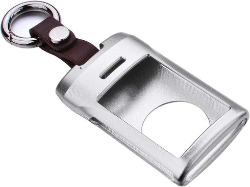 Royalfox 4 5 6 Buttons Luxury Aluminum Metal Key Fob case Cover for Cadillac SRX DTS STS XTS CTS Escalade ,Chevrolet C7 Corvette Silver...