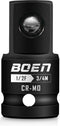 Boen 1/2" F to 3/4" M Impact Socket Adapter, Cr-Mo Steel,Socket Adapter Set for Impact Driver Conversions...