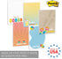 Summer Vibes Sticky Note Set / 4" x 6" Repositionable Sticky Note Pads/Five Modern Beach Theme Designs/Made in The USA...