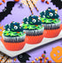 Edible Halloween Eyeballs Orange Black Purple Green White Cake Confetti Sprinkles Cake Cookie Cupcake Ice cream Donut Jimmies Quins 4oz...