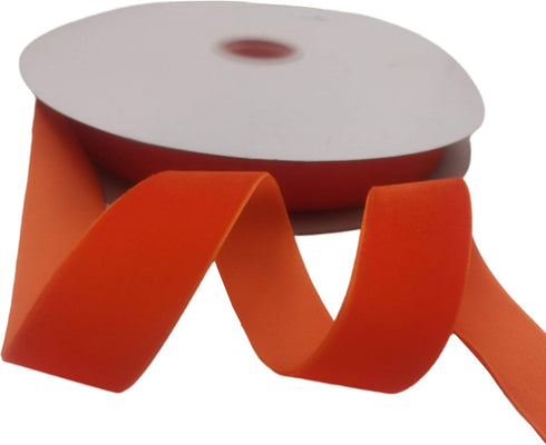 Nylon Velvet Ribbon Single Faced,1 Inch X 25Yards Spool (Orange)...