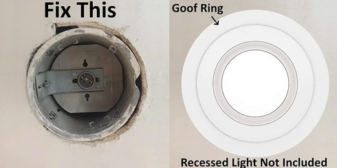 LightLabs Goof Ring Gloss 6 Pack 8.65" Diameter for 6" Cans. Inlcudes Mounting Tape to Fix Drywall Damage for Flush Mount Recessed Down Lights. 6....