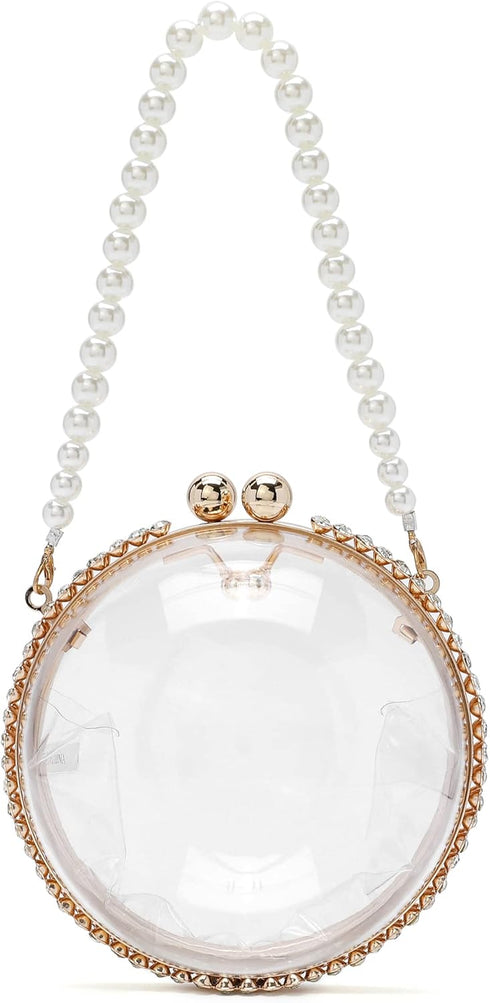 CARIEDO Women's Rhinestones Evening Handbag Crystal Clutch Bridal Purse for Wedding Prom Night Out Party...