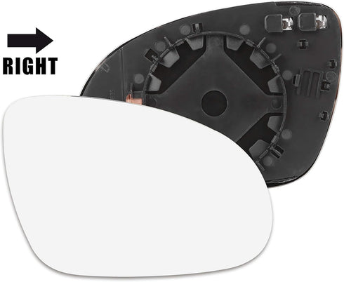 X AUTOHAUX Mirror Glass Heated with Backing Plate Passenger Side Right Side Rear View Mirror Glass for VW R32 Rabbit...