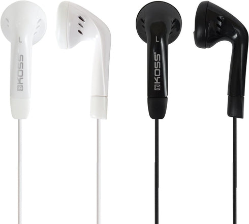Koss KE7 Earbuds Stereophone Combo Pack,Black and white...