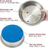 Leashboss Non-Slip Stainless Steel Dog Bowl with Rubber Base, Large 8 Cup / 64 Oz Size, Modern Brushed Interior & Exterior, Non-Skid Dish for Medi...