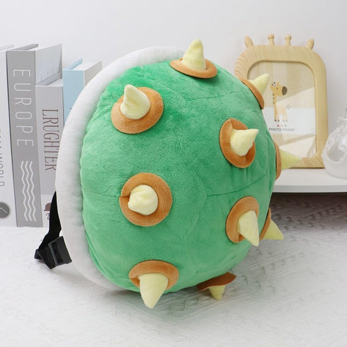 Bowser Backpack with Thorn Turtle Shell Green Koopa Bag Turtle Shell Costume Soft Stuffed Cartoon Plush Toy 11.4"...
