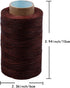 284 Yards Waxed Thread, 210D Heavy Duty for Leather Sewing, Upholstery, 0.8mm Flat Waxed for Bookbinding, Shoe Repairing, Leather Projects...