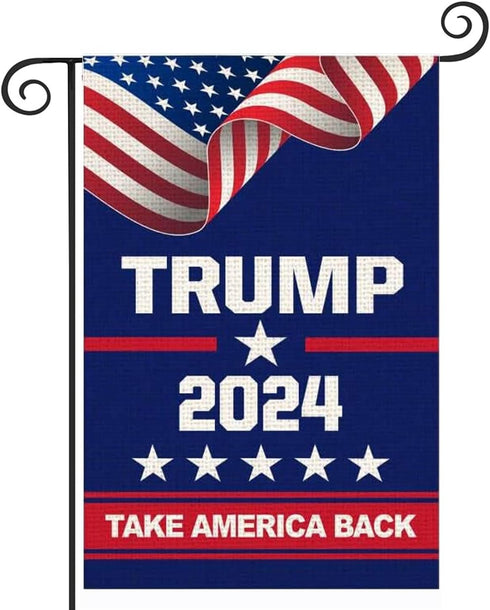 Donald Trump 2024 Flag,Take America Back Flag, Double Sided 12 x 18 Inch unique seasonal flag, Perfect for patio, porch, lawn or garden Decoration...