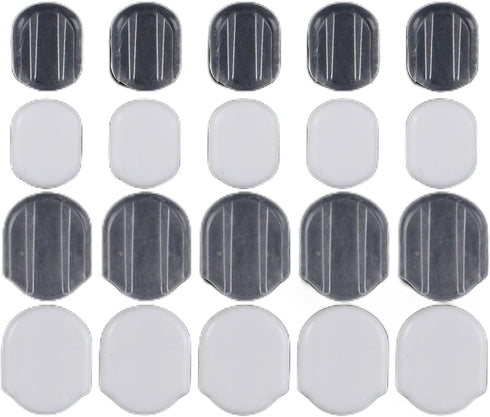 64Pcs Clip-on Earring Pads Silicone Clip Earring Pads Comfort Earring Cushions for Clips on Earrings, 2 Size, White, Clear...