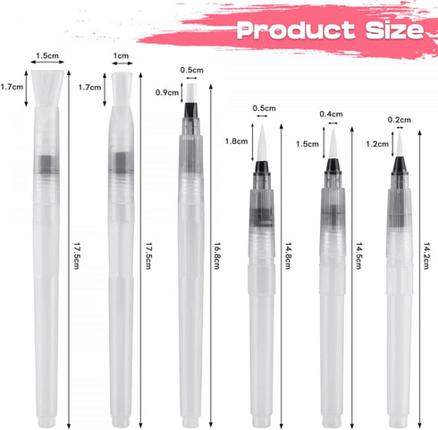 8 Pcs Alcohol Ink Blending Tool Set Including 6 Pcs Water Color Brush Pen 2Pcs Ink Air Blower for DIY Paint Tools Water Color Brush Pen Card Makin...