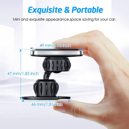 WixGear Universal Stick On Swivel Mount (2 Pack) Dashboard Magnetic Phone Holder for Car, Phone Mount for Car for Cell Phones and Mini Tablets wit...