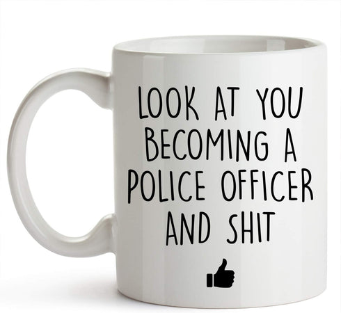 YouNique Designs Police Coffee Cup 11 Ounce Police Academy Graduation Gifts Police Officer Gifts...