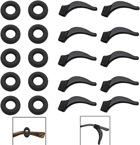 Anti-Slip Eyeglass Ear Grips Hook, 10 Pairs Ear Hooks for Glasses...