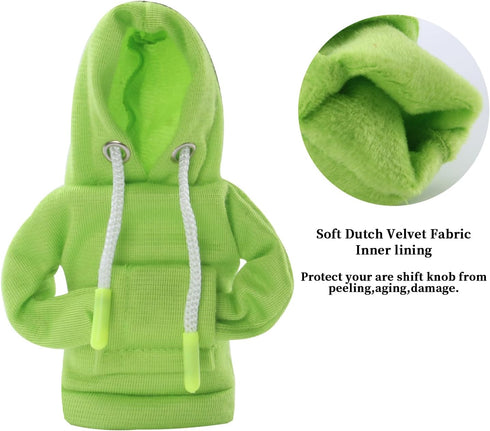 Teguangmei Gear Shift Cover, Car Shift Knob Cover Hoodie, Gearshift Decorations Shifter Stick Protector (Green)...