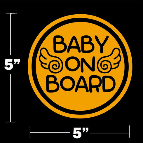TOTOMO Baby on Board Magnet - (Set of 2) Safety Caution Decal Sign Magnets for Cars Bumpers - Baby Angel ALI-030...
