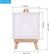 PATIKIL 3" x 3" Canvas Easel Set, 6 Set Mini Stretched Display Canvases Panel Board with Portable Tripod Wooden Holder Stand for Drawing Painting ...