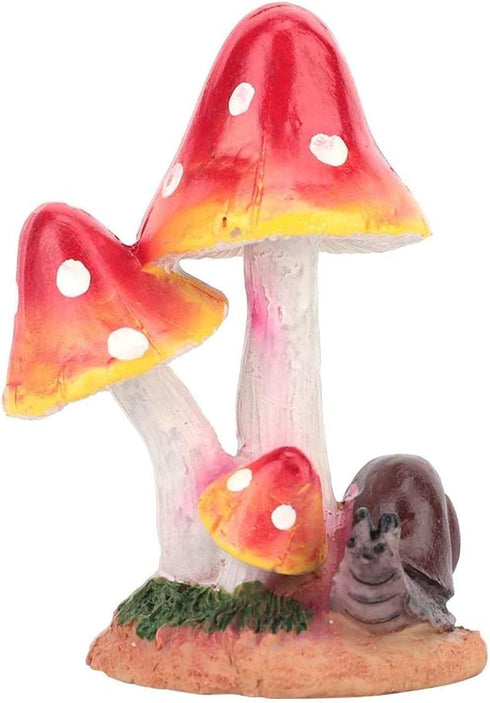 Animal Mushrooms Non-Toxic and Odorless Lawn Ornament, Mushrooms Decor, Kindergarten and Hotel Decor for Garden, Yard, Fairy Garden(Snail red)...
