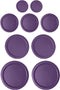 Replacement Lids for Pyrex Containers (2) 1-Cup (3) 2-Cup (2) 4-Cup (2) 7-Cup (Purple)...