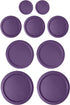 Replacement Lids for Pyrex Containers (2) 1-Cup (3) 2-Cup (2) 4-Cup (2) 7-Cup (Purple)...