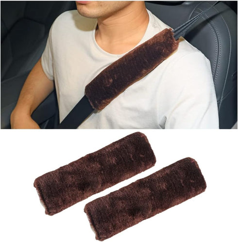 Car Seat Belt Shoulder Pads,Universal CarSeatbelt Protector,Bag Backpack Laptop Strap Cover Adjuster Protector,Car Soft Plush Seat Belt Shoulder P...