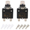 30A Manual Reset Push Button Circuit Breaker 125/250V AC 50V DC Thermal Overload Protector with Quick Connect Terminals and Waterproof Button Caps...