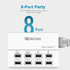 USB Charger, HITRENDS 8 Ports Charging Station 60W/12A Multi Port USB Charging Hub for Multiple Devices (5ft Cord, White)...