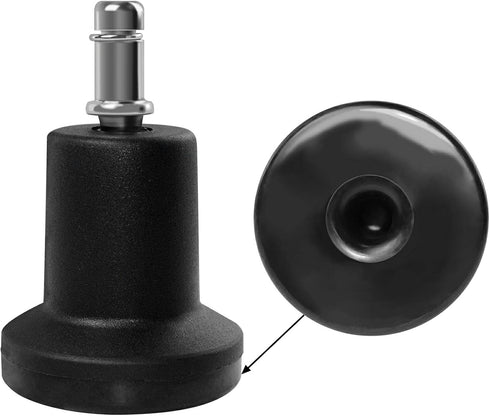 AAGUT High Profile Bell Glides Replacement for Office Chair, 7/16" x 7/8", Fixed Stationary Caster Wheel Glide, Matte Black Finish,Office Chair Wh...