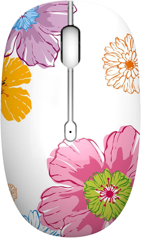 TENMOS M101 Wireless Mouse Cute Silent Computer Mice with USB Receiver, 2.4G Optical Wireless Travel Mouse 1600 DPI for Laptop, Notebook, PC, Comp...