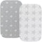 Waterproof Changing Pad Cover Set 2 Pack Stretch Jersey Knit Super Soft Grey Love & Stars...