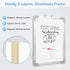 White Board - Dry Erase Board for Wall, Double-Sided 12" x 16" Small Hanging Cubicle Magnetic Whiteboard, Portable for Planning, Kitchen, Memo, Sc...